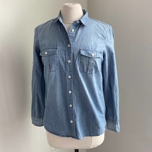 J. Crew Light Blue Denim Button Down Shirt